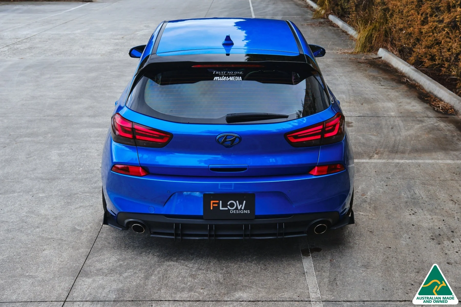 Flow Designs i30 SR Hatch (2017-2018) Flow-Lock Rear Diffuser [GLOSS BLACK] - Image 8
