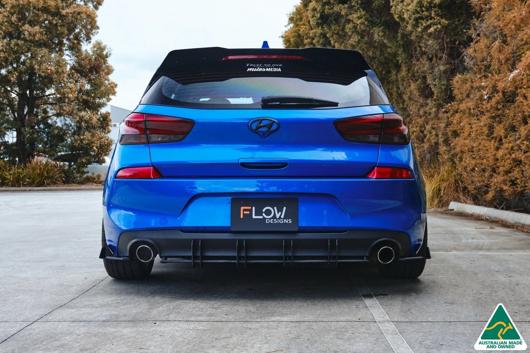 Flow Designs i30 SR Hatch (2017-2018) Flow-Lock Rear Diffuser [GLOSS BLACK] - Image 10