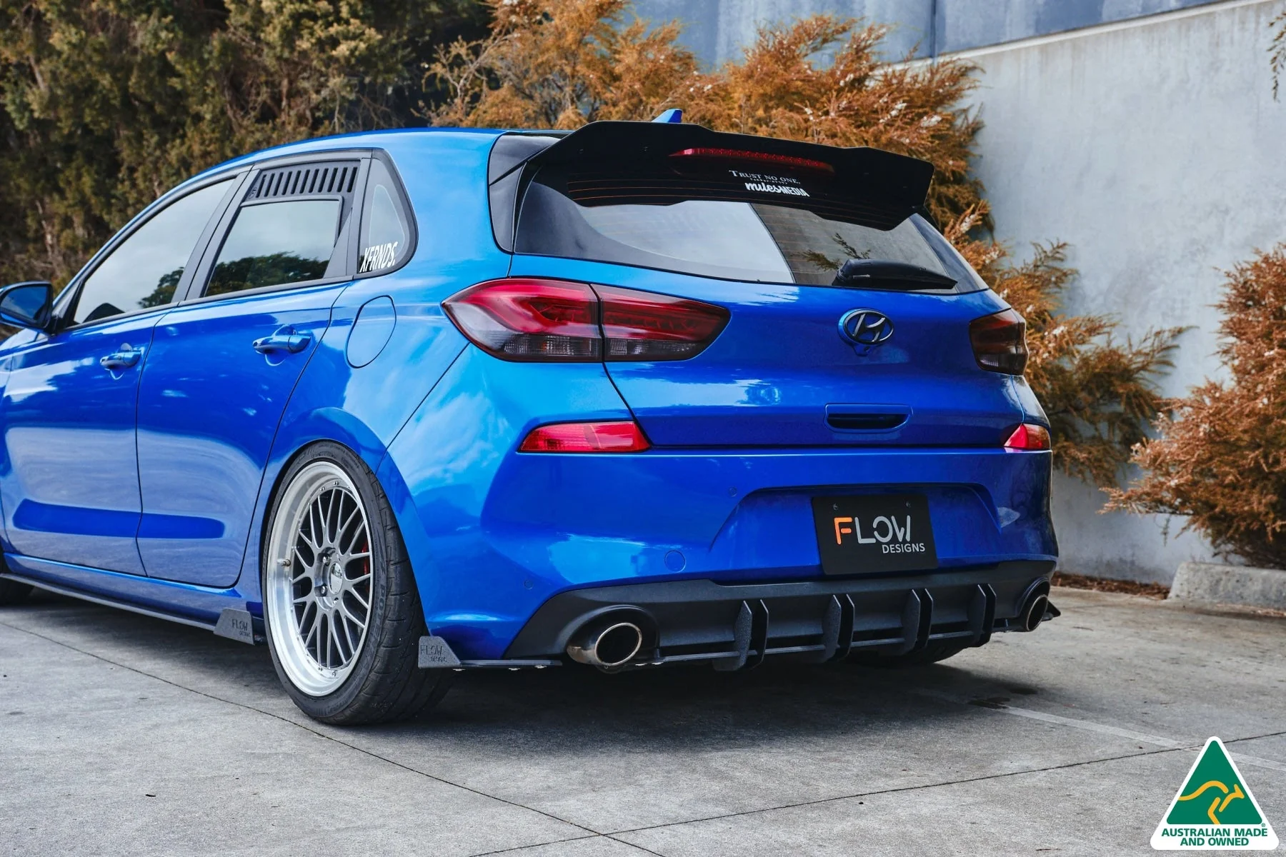 Flow Designs i30 SR Hatch (2017-2018) Flow-Lock Rear Diffuser [GLOSS BLACK] - Image 6