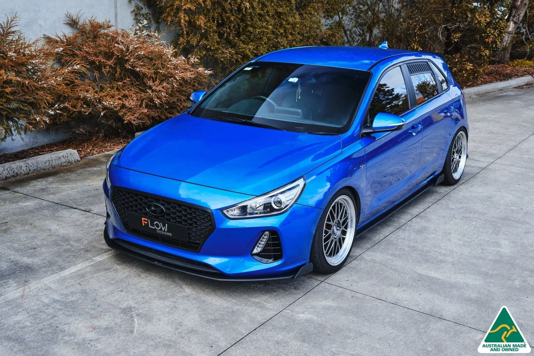 Flow Designs i30 SR Hatch (2017-2018) Front Lip Splitter & Mounting Brace [GLOSS BLACK] - Image 8