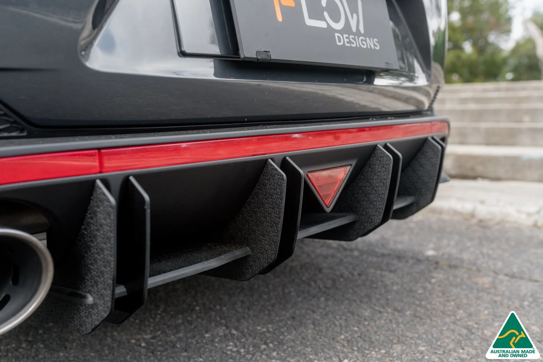 Flow Designs i30N Fastback PD FL (2022+) Flow-Lock Rear Diffuser [GLOSS BLACK] - Image 4