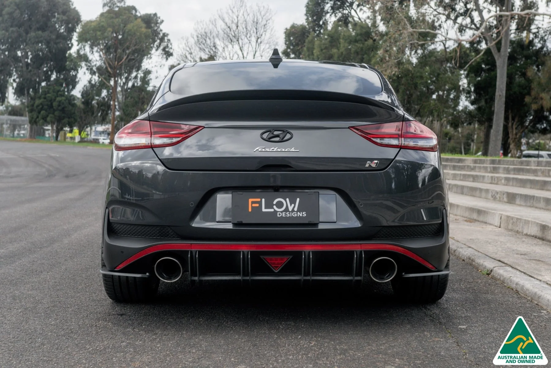 Flow Designs i30N Fastback PD FL (2022+) Flow-Lock Rear Diffuser [GLOSS BLACK] - Image 6