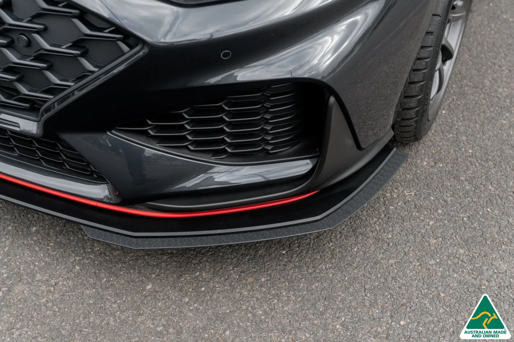 Flow Designs i30N Fastback PD FL (2022+) Front Lip Splitter & Reinforcement Brackets [GLOSS BLACK] - Image 10