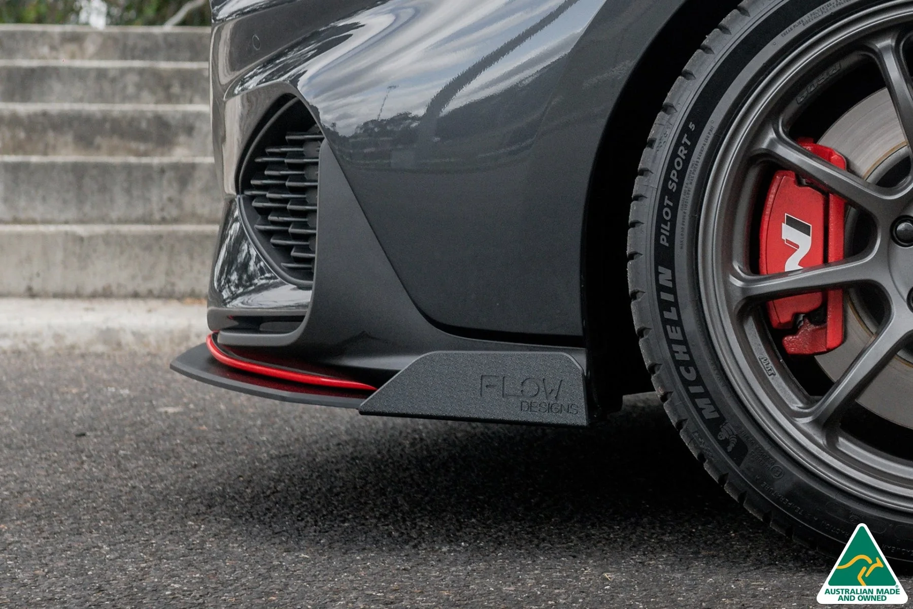 Flow Designs i30N Fastback PD FL (2022+) Front Lip Splitter Winglets - Pair - Image 2