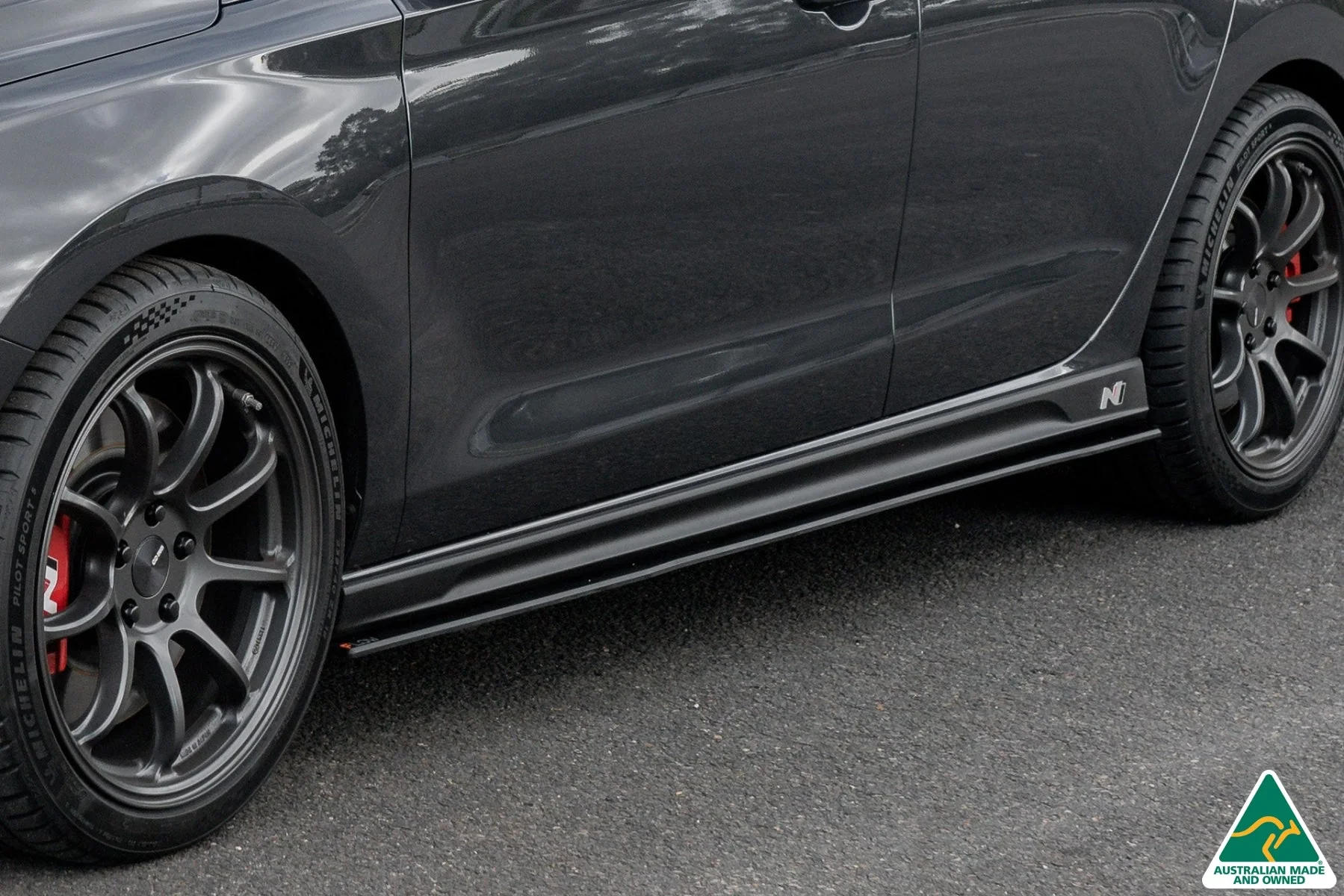 Flow Designs i30N Fastback PD FL (2022+) Side Skirt Splitters [GLOSS BLACK] - Pair - Image 8
