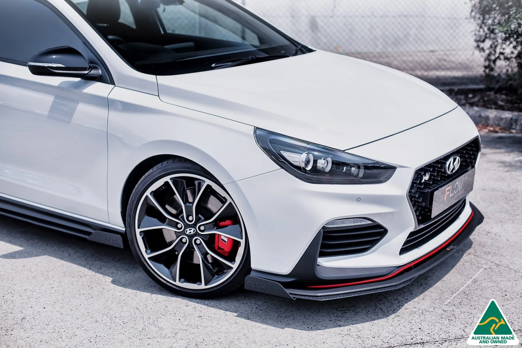 Flow Designs i30N Fastback PD Front Lip Splitter & Reinforcement Brackets [GLOSS BLACK] - Image 11