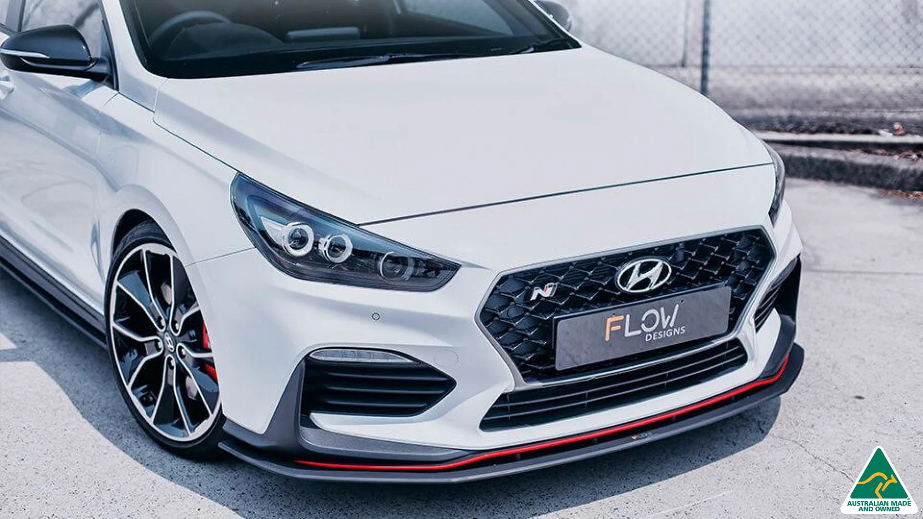 Flow Designs i30N Fastback PD Front Lip Splitter & Reinforcement Brackets [GLOSS BLACK] - Image 4