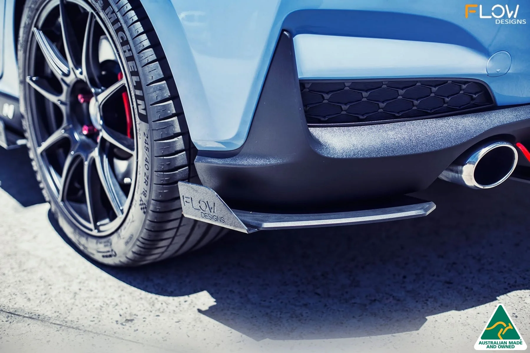 Flow Designs i30N Hatch PD (2018-2020) Rear Spats [GLOSS BLACK] - Pair - Image 6