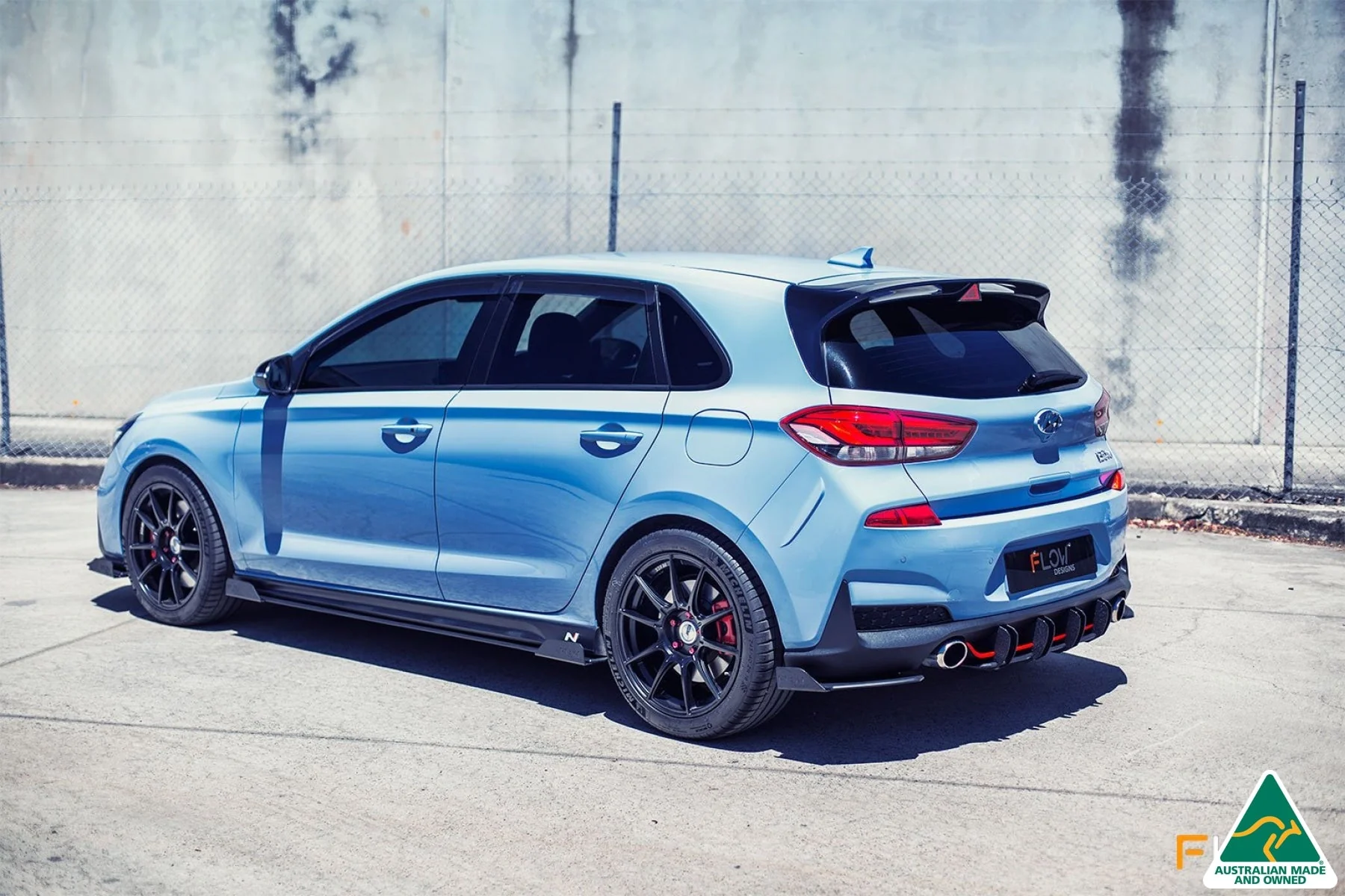 Flow Designs i30N Hatch PD (2018-2020) Side Skirt Splitters [GLOSS BLACK] - Pair - Image 2