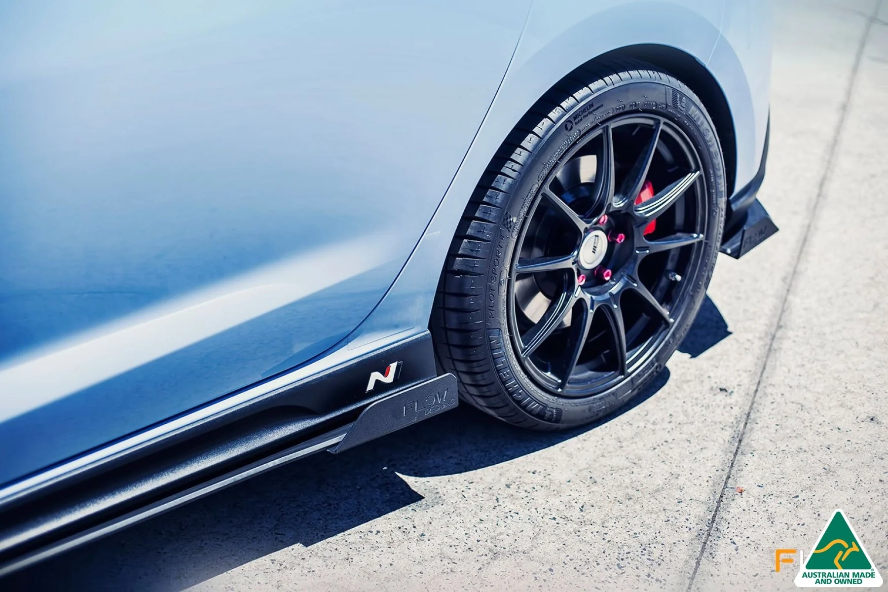 Flow Designs i30N Hatch PD (2018-2020) Side Skirt Splitters [GLOSS BLACK] - Pair - Image 4
