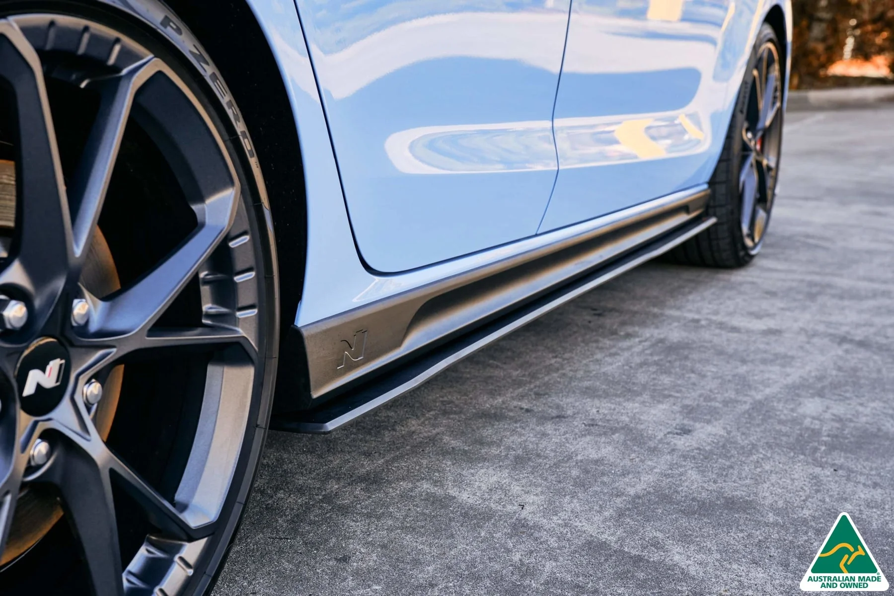 Flow Designs i30N Hatch PD FL (2021) Side Skirt Splitters [GLOSS BLACK] - Pair - Image 2