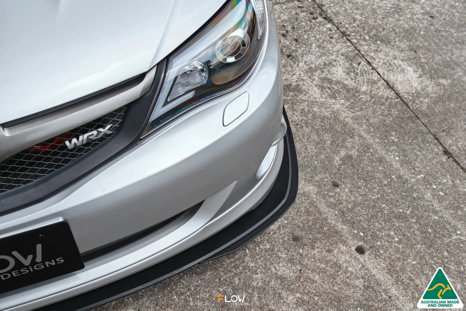 Flow Designs Front Lip Spitter Extensions for Subaru Impreza WRX/RS G3 Sedan PFL [Pair] - Image 2