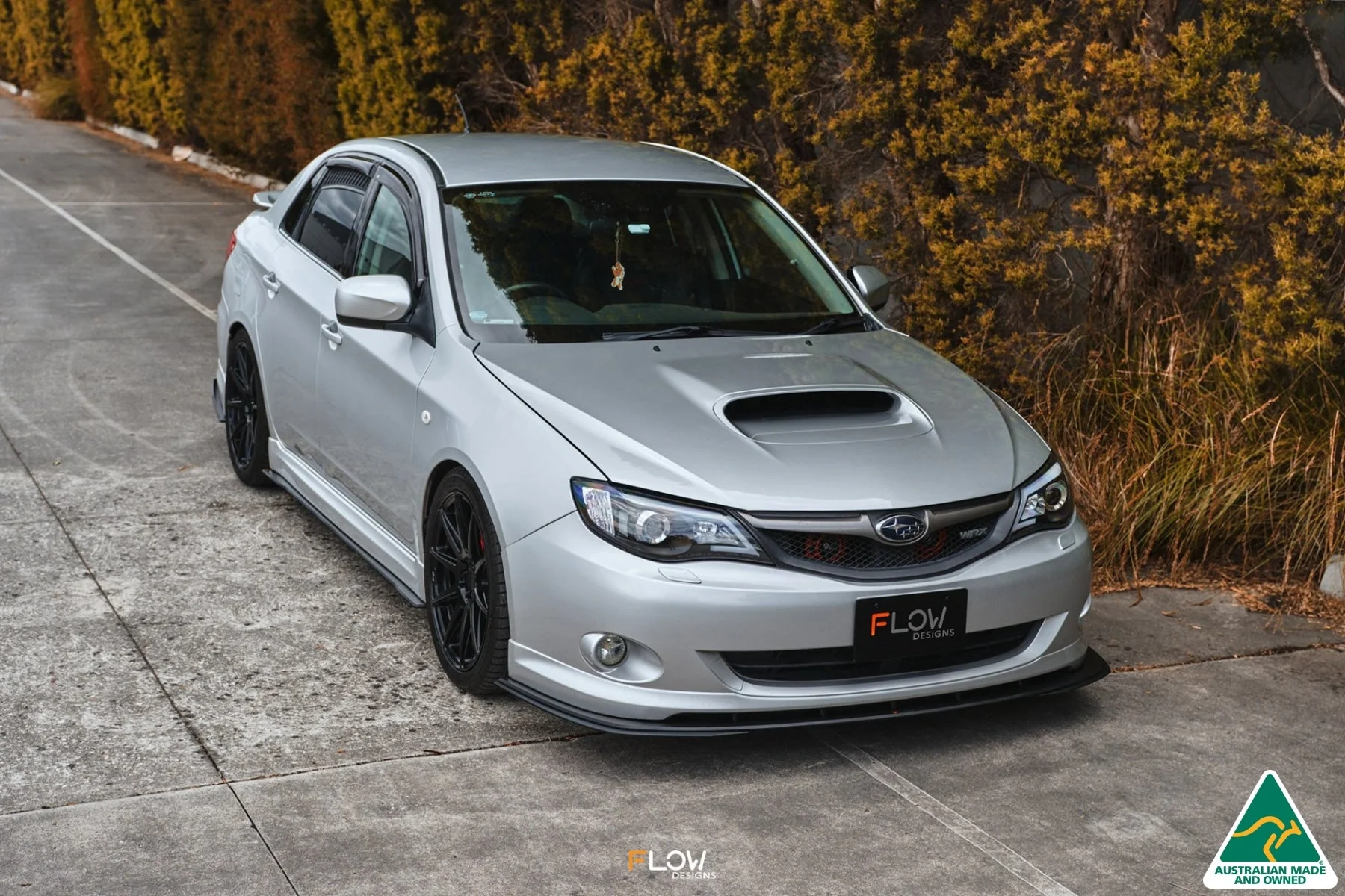 Flow Designs Front Lip Spitter Extensions for Subaru Impreza WRX/RS G3 Sedan PFL [Pair] - Image 4