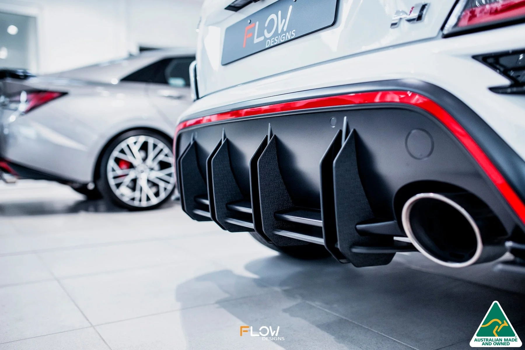 Flow Designs Kona N Flow-Lock Rear Diffuser [GLOSS BLACK] - Image 3