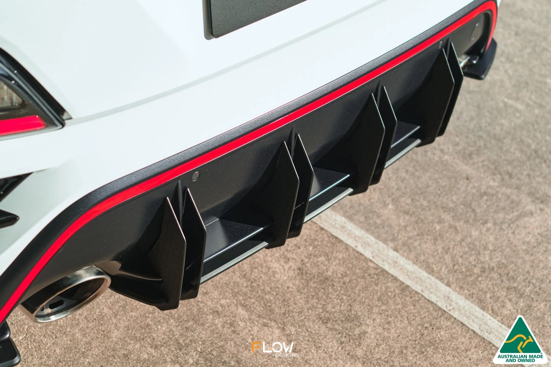 Flow Designs Kona N Flow-Lock Rear Diffuser [GLOSS BLACK] - Image 5