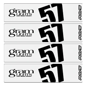Rays Gram Lights Style Wheel Stickers 57DR 57CR - Image 3