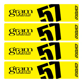 Rays Gram Lights Style Wheel Stickers 57DR 57CR - Image 5