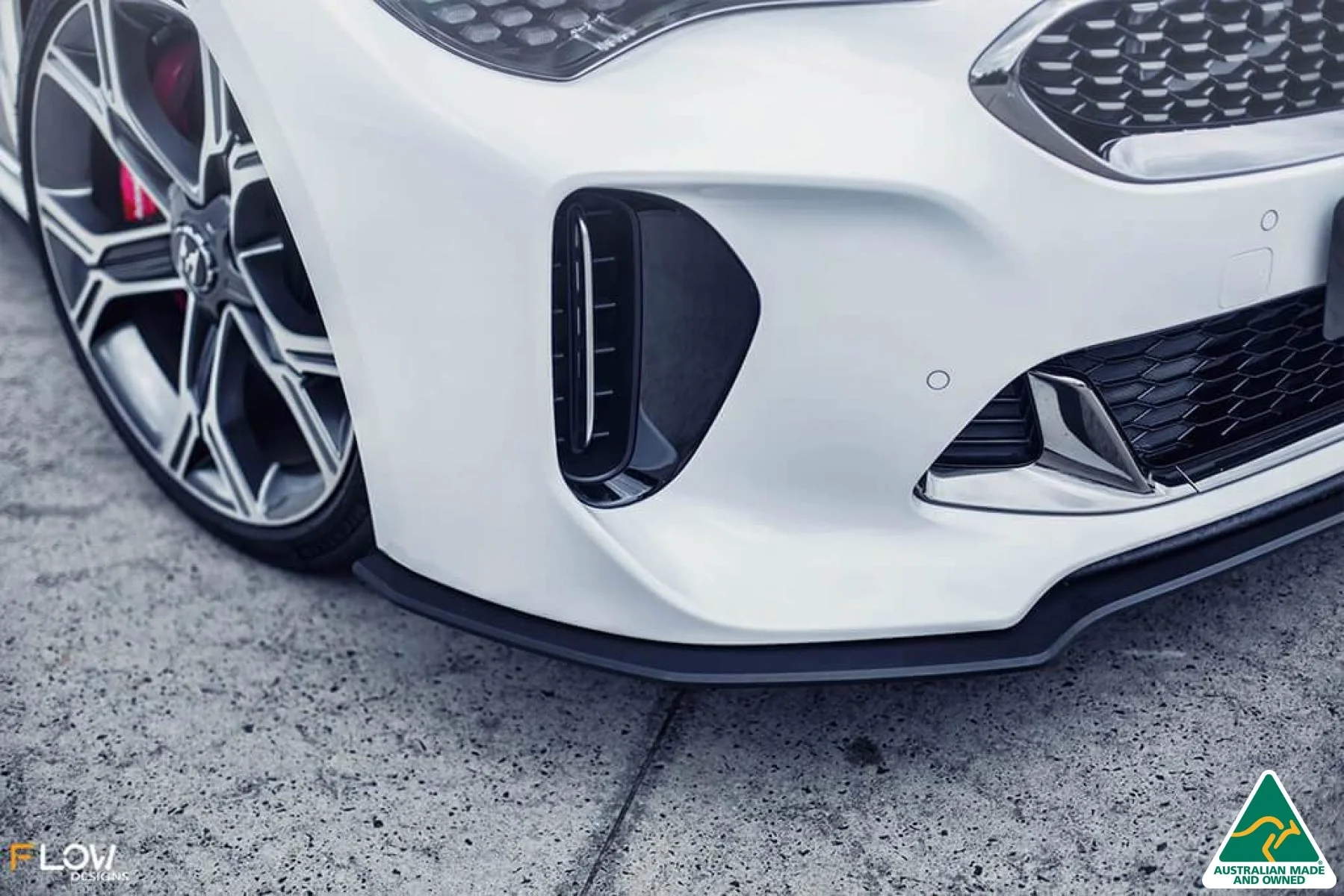 Flow Designs Stinger CK GT Front Lip Splitter & Bumper Reinforcement Brackets - Image 2
