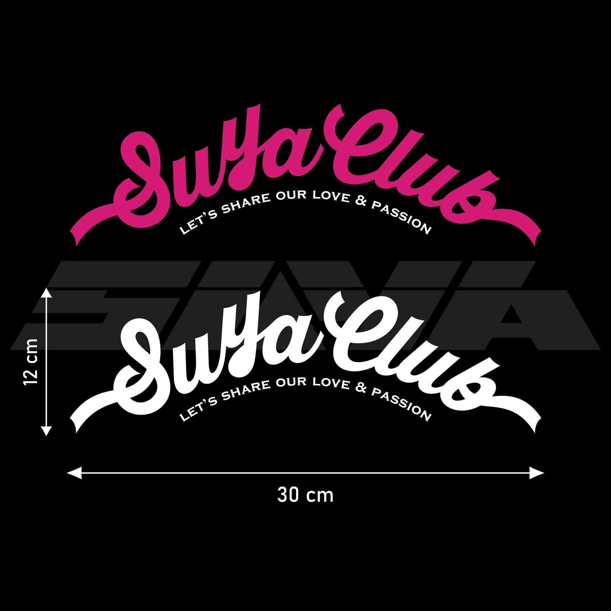 SUYA Stickers & Overlays - "SUYA Club" Car Vinyl Stickers - Image 2