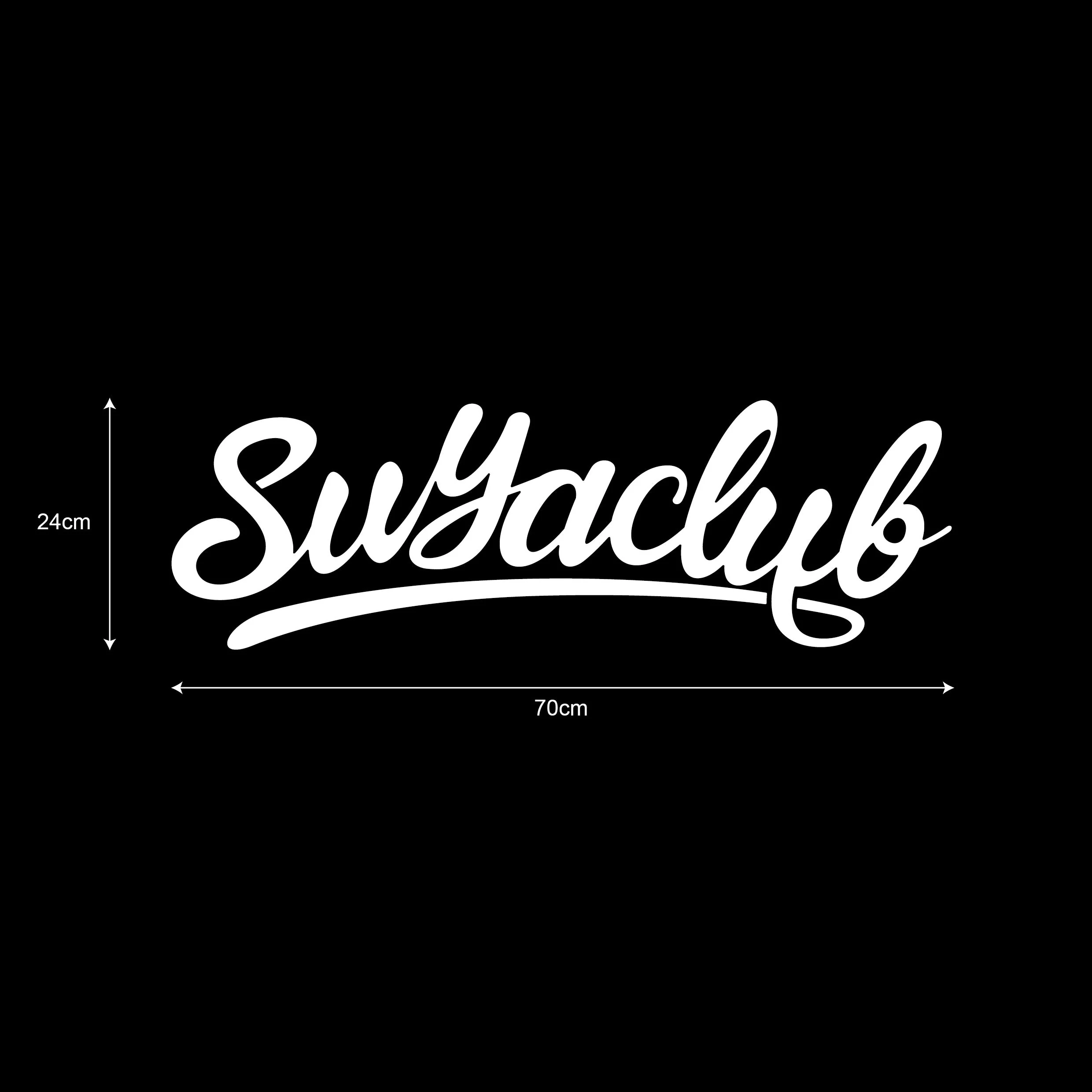 SUYA Stickers & Overlays -"SUYA Club Italic" Car Vinyl Stickers - Image 2