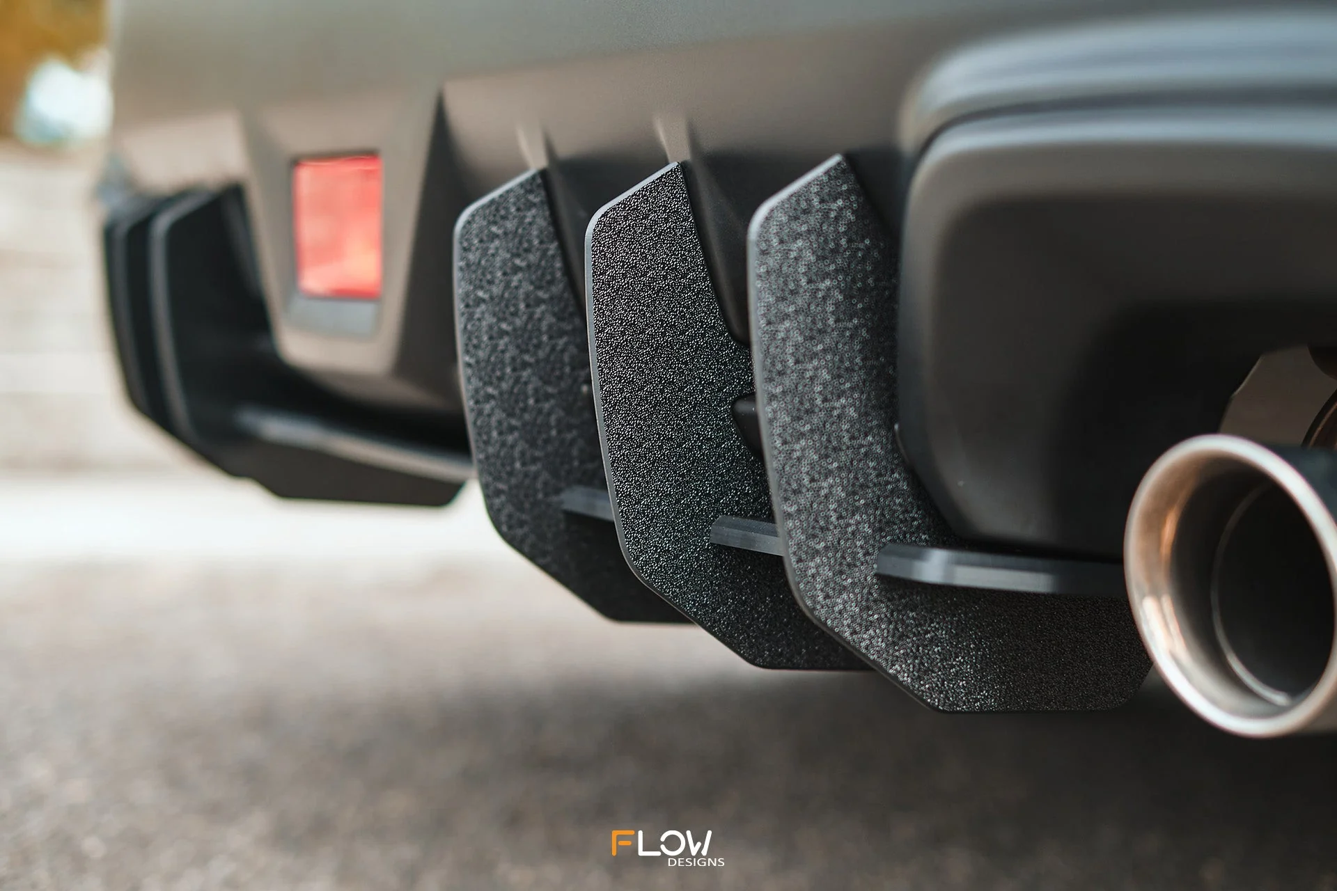 Flow Designs Flow-Lock Rear Diffuser for 2022+ WRX VB [Textured] - Image 2