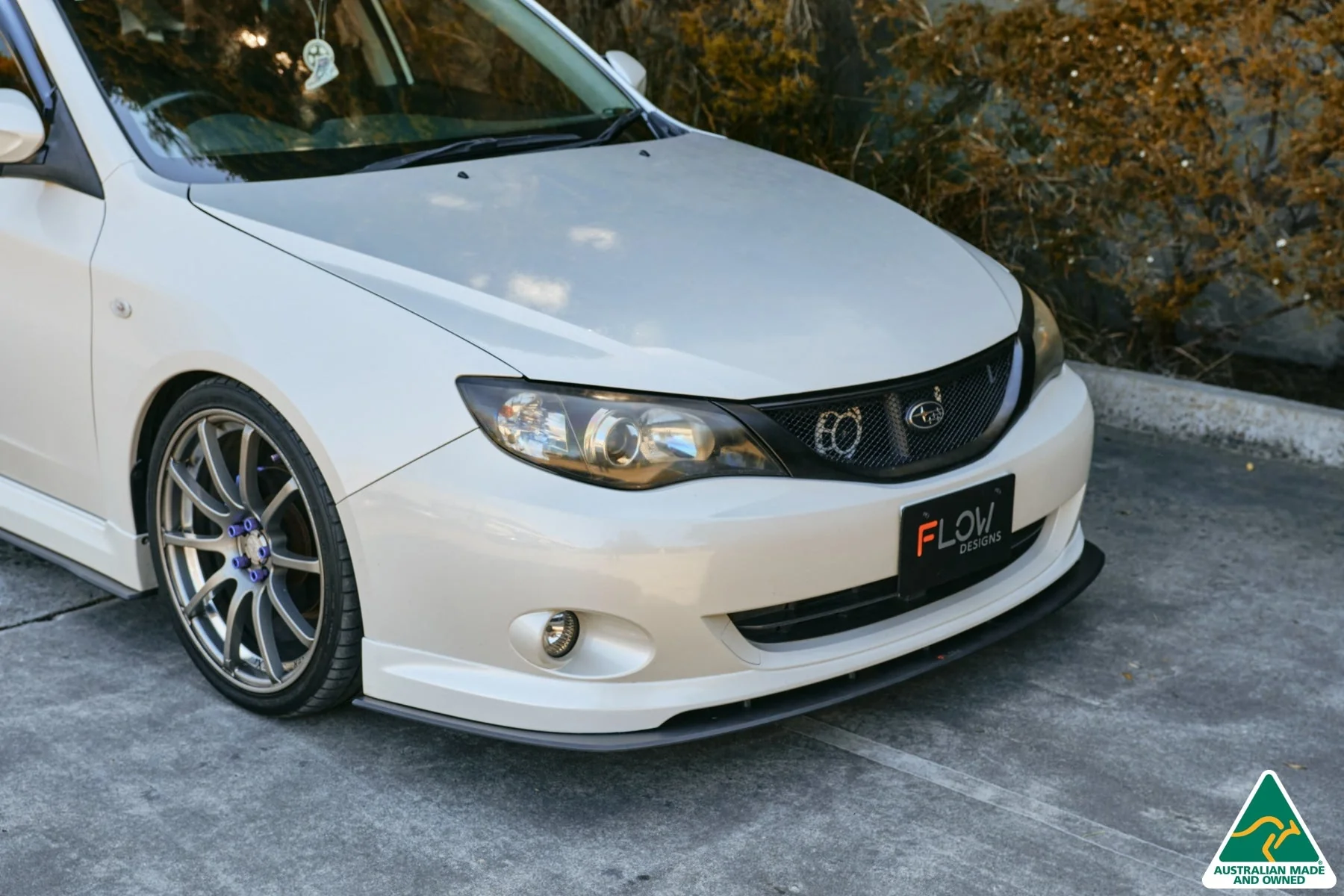 Flow Designs Front Lip Splitter & Mounting Brace for Subaru Impreza WRX/RS G3 Hatch PFL - Image 2