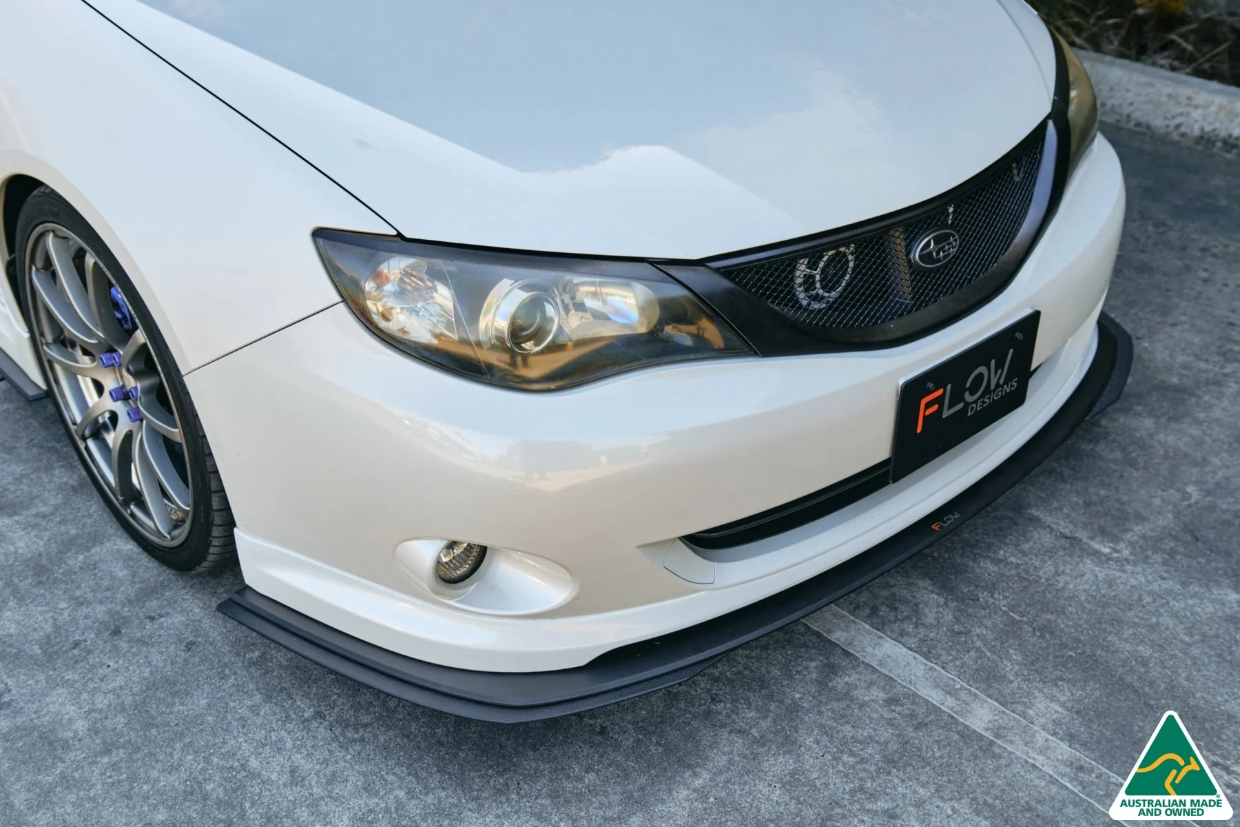 Flow Designs Front Lip Splitter & Mounting Brace for Subaru Impreza WRX/RS G3 Hatch PFL - Image 6