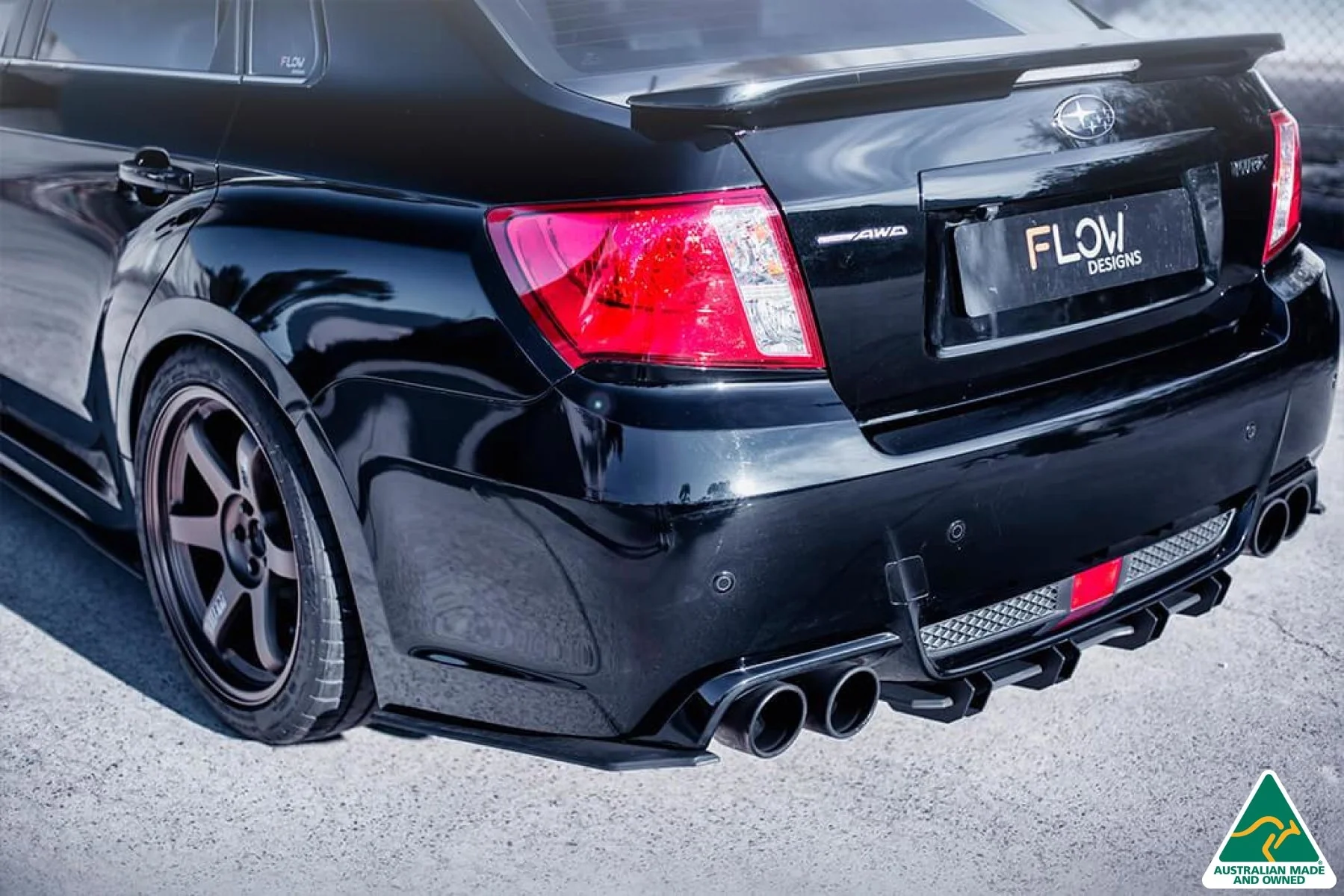 Flow Designs Flow-Lock Rear Diffuser for Subaru Impreza WRX & STI G3 Sedan FL - Image 10