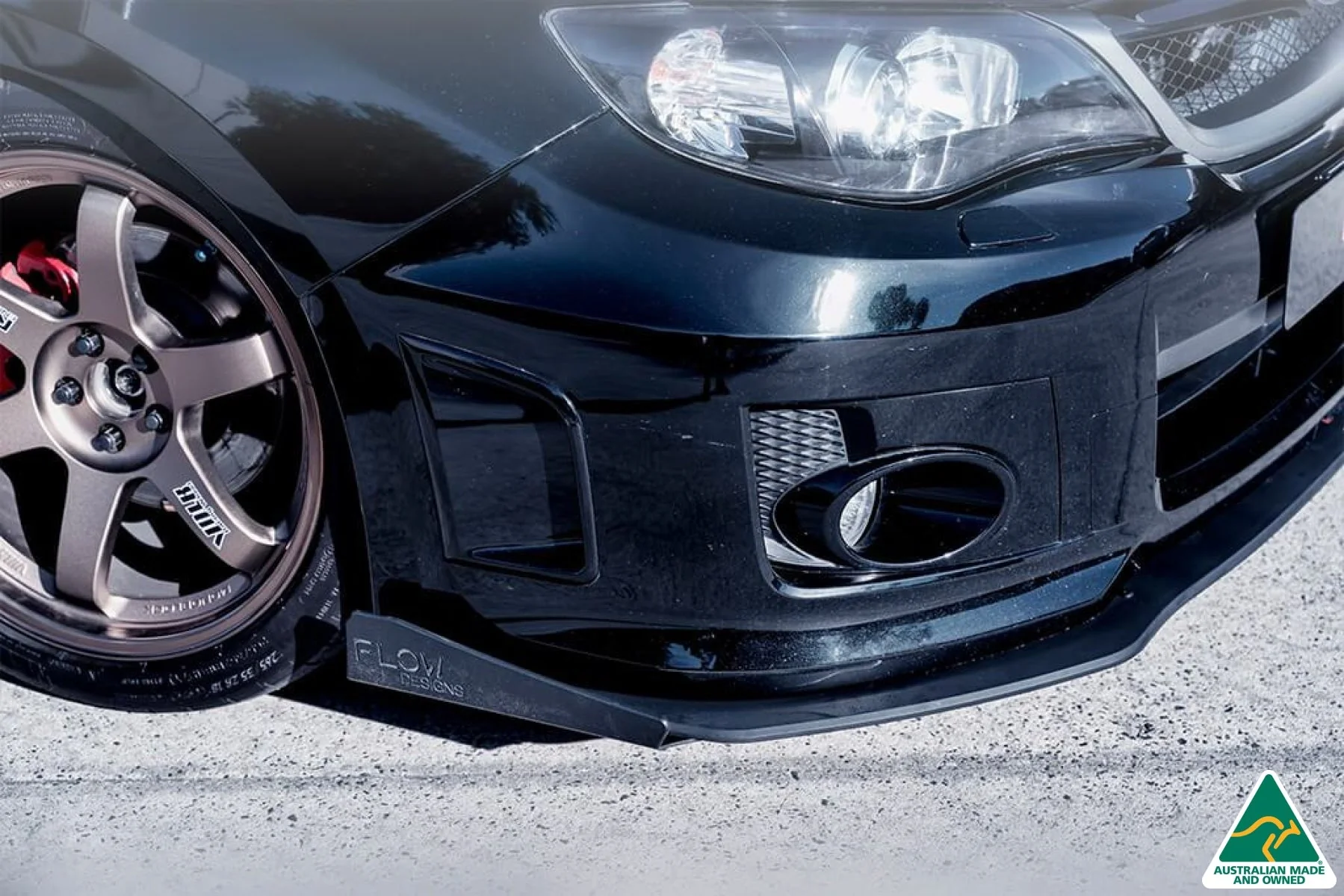 Flow Designs Front Lip Splitter Winglets for Subaru Impreza WRX & STI G3 Sedan FL [Pair] - Image 8